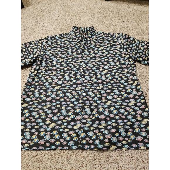 Tori Richard Other - Tori Richard Men's L Hawaii Cotton Lawn Shirt All Over Fish Print Short Sleeves